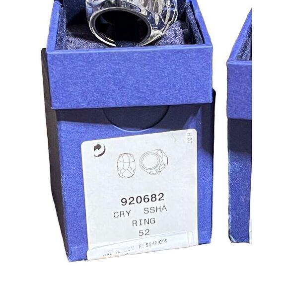 Swarovski Crystal Dome Rings Glacier 920682 and Forever 973546 Size 5 - Picture 8 of 9